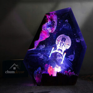 Interstellar Art Resin Lamp – Handmade Galaxy Epoxy Night Light