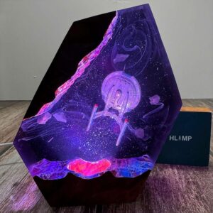 Galaxy Spaceship Resin Lamp – Sci Fi Collector Gift 2025 1