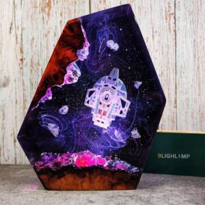 Spaceship Resin Lamp – Unique Sci Fi Gift 3